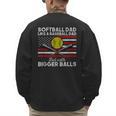 Softball Dad Like a Baseball Dad But Bigger Balls Father Day Men's Sweatshirt Back Print Softball Dad Like a Baseball Dad But Bigger Balls Father Day Men's Sweatshirt Back Print