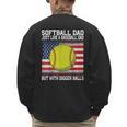 Softball Dad Like a Baseball Dad Father's Day USA Flag Men's Sweatshirt Back Print Softball Dad Like a Baseball Dad Father's Day USA Flag Men's Sweatshirt Back Print