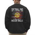 Softball Dad Just Like A Baseball Dad But With Bigger Back Men's Sweatshirt Back Print Softball Dad Just Like A Baseball Dad But With Bigger Back Men's Sweatshirt Back Print
