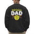 Softball Dad Just Like A Baseball Dad Player Men's Sweatshirt Back Print