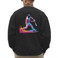 Tie Dye Baseball Dad Fathers Day Men's Sweatshirt Back Print Tie Dye Baseball Dad Fathers Day Men's Sweatshirt Back Print