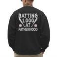 Vintage Baseball Dad Batting 1000 At Fatherhood Men's Sweatshirt Back Print Vintage Baseball Dad Batting 1000 At Fatherhood Men's Sweatshirt Back Print