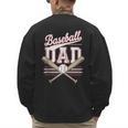 Vintage Baseball Dad Father's Day Husband Daddy Dad In Law Men's Sweatshirt Back Print
