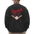 Vintage Baseball Dad Matching Family Father's Day Humor Dad Men's Sweatshirt Back Print