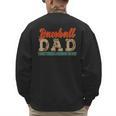 Vintage Baseball Dad Most Stressful Position On The Team Men's Sweatshirt Back Print