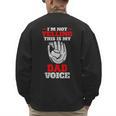 Vintage I'm Not Yelling This Is My Baseball Dad Voice Men's Sweatshirt Back Print