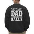 Vintage Softball Dad Like A Baseball Dad Fathers Day Men's Sweatshirt Back Print Vintage Softball Dad Like A Baseball Dad Fathers Day Men's Sweatshirt Back Print