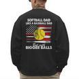 Vintage Softball Dad Like A Baseball Dad US Flag Fathers Day Men's Sweatshirt Back Print Vintage Softball Dad Like A Baseball Dad US Flag Fathers Day Men's Sweatshirt Back Print