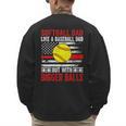 Vintage Softball Dad Like A Baseball Dad US Flag Men's Sweatshirt Back Print Vintage Softball Dad Like A Baseball Dad US Flag Men's Sweatshirt Back Print