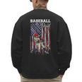 Vintage USA Flag Baseball Player Proud Baseball Dad Men's Sweatshirt Back Print Vintage USA Flag Baseball Player Proud Baseball Dad Men's Sweatshirt Back Print