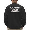 World's Best Dad Just Ask Me Baseball Dad Father's Day Men's Sweatshirt Back Print