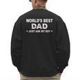 World's Best Dad Just Ask My Boy Baseball Dad Father's Day Men's Sweatshirt Back Print World's Best Dad Just Ask My Boy Baseball Dad Father's Day Men's Sweatshirt Back Print