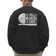 I Yell Because I Care Baseball Dads T-Shirt Men's Sweatshirt Back Print I Yell Because I Care Baseball Dads T-Shirt Men's Sweatshirt Back Print