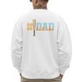 1 Dad Baseball Ice Cream Drip Fathers Day Baseball Daddy Premium Men's Sweatshirt Back Print