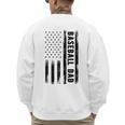 Baseball Dad American Flag Grunge Retro Vintage Father Raglan Baseball Tee Men's Sweatshirt Back Print Baseball Dad American Flag Grunge Retro Vintage Father Raglan Baseball Tee Men's Sweatshirt Back Print
