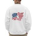 Baseball DAD American Flag Patriotic Father's Day Premium Men's Sweatshirt Back Print Baseball DAD American Flag Patriotic Father's Day Premium Men's Sweatshirt Back Print