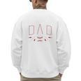 Baseball Dad Happy Fathers Day Premium Tri-Blend Men's Sweatshirt Back Print