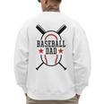 Baseball Dad Happy Fathers Day Wife Daughter Son Game Day Men's Sweatshirt Back Print