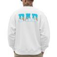 Baseball Dad Ice Cream Drip Happy Fathers Day Premium Men's Sweatshirt Back Print