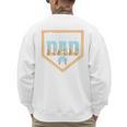 Baseball Dad Ice Cream Drip Home Plate Cool Fathers Day Premium Men's Sweatshirt Back Print