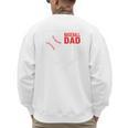 Baseball Dad Men USA American Flag Fathers Day 4th Of July Premium Men's Sweatshirt Back Print