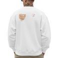 Baseball Dad Softball Dad Father's Day Premium Men's Sweatshirt Back Print