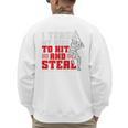 Baseball Dad Teach Kids Hit And Steal Softball Game Premium Tri-Blend Men's Sweatshirt Back Print Baseball Dad Teach Kids Hit And Steal Softball Game Premium Tri-Blend Men's Sweatshirt Back Print