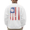 Baseball Dad USA American Flag Father's Day 4th Of July Premium Men's Sweatshirt Back Print Baseball Dad USA American Flag Father's Day 4th Of July Premium Men's Sweatshirt Back Print