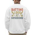 Baseball Dad Vintage Batting 1000 At Fatherhood Men's Sweatshirt Back Print Baseball Dad Vintage Batting 1000 At Fatherhood Men's Sweatshirt Back Print