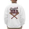 Baseball Dad Vintage Father's Day Family Humor Sport Lovers Men's Sweatshirt Back Print