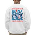 In My Baseball Papa Era Groovy Baseball Dad Family Matching Raglan Baseball Tee Men's Sweatshirt Back Print