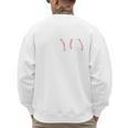 Baseball Player Dad Father's Day Number One Baseball Dad Premium Men's Sweatshirt Back Print