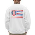 Best Dad Coach Ever Baseball Dad American Flag 4th Of July Premium Men's Sweatshirt Back Print Best Dad Coach Ever Baseball Dad American Flag 4th Of July Premium Men's Sweatshirt Back Print