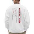 Father's Day USA Flag Patriotic Baseball Dad Premium Men's Sweatshirt Back Print Father's Day USA Flag Patriotic Baseball Dad Premium Men's Sweatshirt Back Print
