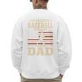 My Favorite Baseball Player Calls Me Dad Baseball Dad Premium Tri-Blend Men's Sweatshirt Back Print