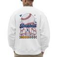 Groovy Baseball Dad Daddy Father Happy Fathers Day Men Guys Men's Sweatshirt Back Print Groovy Baseball Dad Daddy Father Happy Fathers Day Men Guys Men's Sweatshirt Back Print