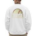 Number One Baseball Dad Fathers Day Baseball Player Dad Papa Premium Men's Sweatshirt Back Print