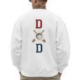 Patriotic Baseball Dad Father's Day Red Blue Star Premium Men's Sweatshirt Back Print Patriotic Baseball Dad Father's Day Red Blue Star Premium Men's Sweatshirt Back Print