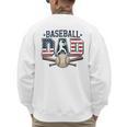 Patriotic Baseball Dad USA Flag American 4th Of July Men's Sweatshirt Back Print Patriotic Baseball Dad USA Flag American 4th Of July Men's Sweatshirt Back Print