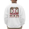 Retro Baseball Dad Leopard Proud Ball Dad Men's Sweatshirt Back Print Retro Baseball Dad Leopard Proud Ball Dad Men's Sweatshirt Back Print