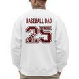 SENIOR BASEBALL DAD 2025 MAROON BASEBALL DAD SENIOR 25 3 Men's Sweatshirt Back Print