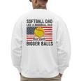 Softball Dad Like Baseball Dad But With Bigger Balls Men's Sweatshirt Back Print Softball Dad Like Baseball Dad But With Bigger Balls Men's Sweatshirt Back Print