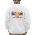 Softball Dad Like A Baseball Dad With Bigger Balls Sport Dad Premium Men's Sweatshirt Back Print