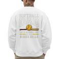 Softball Dad Sports Humor Like Baseball Dad With Big Balls Premium Tri-Blend Men's Sweatshirt Back Print