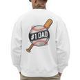 Vintage 1 Baseball Dad Daddy Father's Day From Son Daughter Men's Sweatshirt Back Print Vintage 1 Baseball Dad Daddy Father's Day From Son Daughter Men's Sweatshirt Back Print