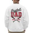 Vintage Baseball Dad Daddy Father's Day Baseball Players Men's Sweatshirt Back Print
