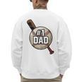 Vintage Father's Day 1 Baseball Dad Baseball Lovers Players Men's Sweatshirt Back Print Vintage Father's Day 1 Baseball Dad Baseball Lovers Players Men's Sweatshirt Back Print