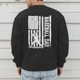 Baseball Dad American Flag Papa Daddy Happy Father's Day Men's Sweatshirt Back Print