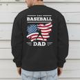 Baseball DAD American Flag Patriotic Father's Day Men's Sweatshirt Back Print Baseball DAD American Flag Patriotic Father's Day Men's Sweatshirt Back Print