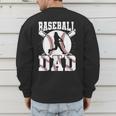 Baseball Dad Apparel Dad Baseball Father's Day Men's Sweatshirt Back Print
